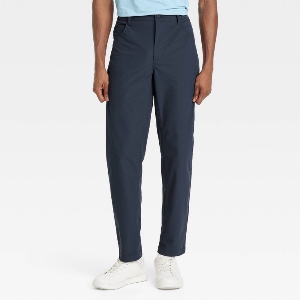 NWT Men’s All in Motion 360 Lifestyle Relaxed Fit Pants 32x30 Navy, UPF 50